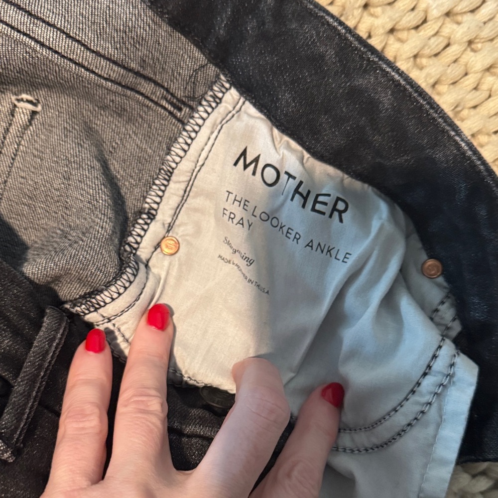 MOTHER Women's Charcoal Ankle Jeans